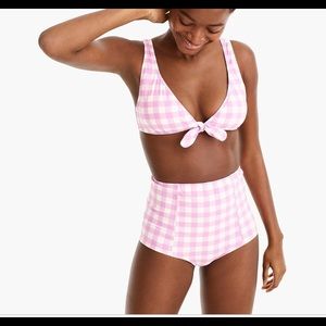 Gingham bikini 2 piece J Crew